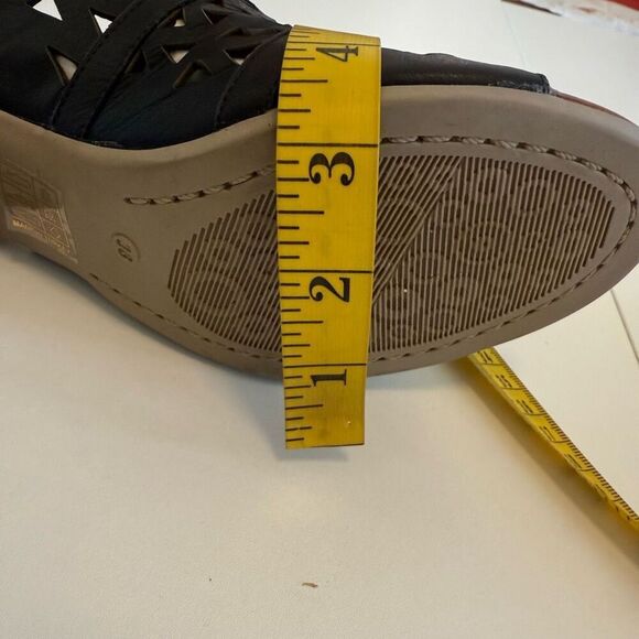 NEW Spring Step Dorotha Black Cut Out Sandals Size 8 Eu 38 Career, Casual NWOT - Picture 9 of 14